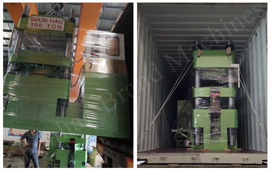 Envío de la máquina moldeadora hidráulica automática de melamina de 300 toneladas de Shunhao