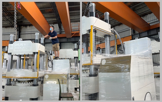 Nuevo envío: Máquinas de moldeo hidráulicas personalizadas de 600 toneladas para la producción de melamina