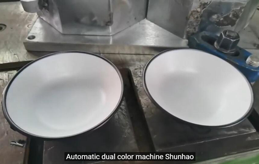 Vajilla de melamina de 2 colores fácil de hacer en Shunhao
